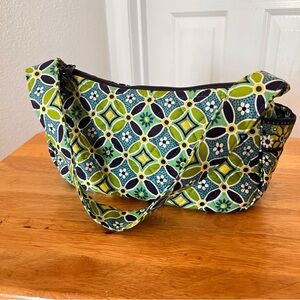 Vera Bradley “Daisy Daisy” Shoulder Bag, Blue and Green Retired Print